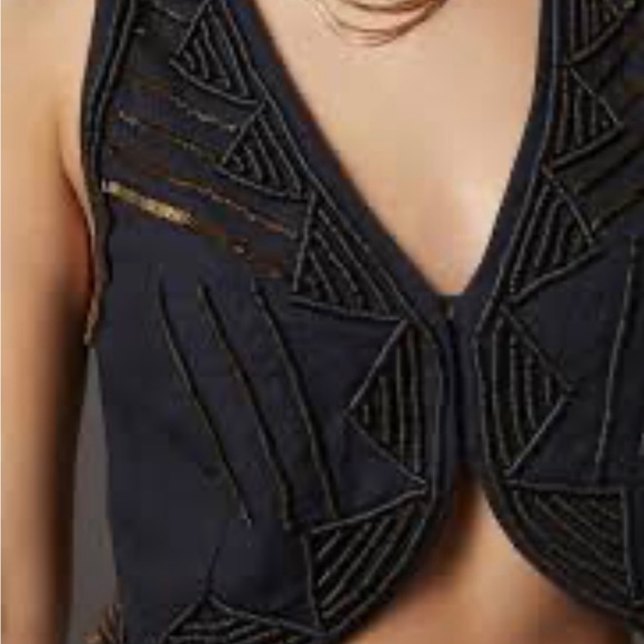 OB by Anthropologie Novelty Beaded Vest - Picture 2 of 9